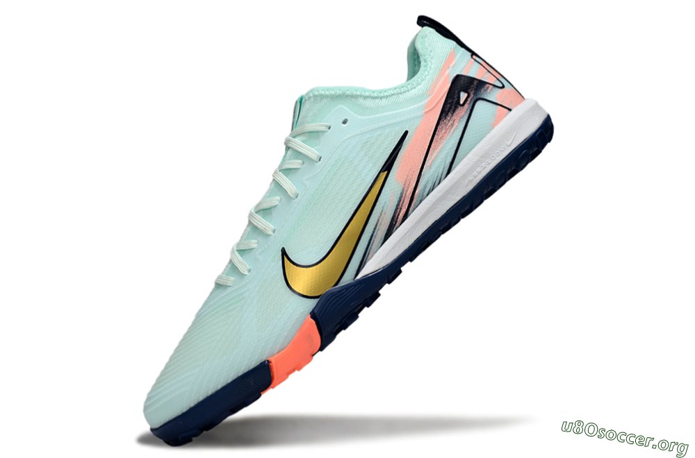 Nike Air Zoom Mercurial Vapor 16 Pro TF Football Shoes - Jade/Gold/Pink 5