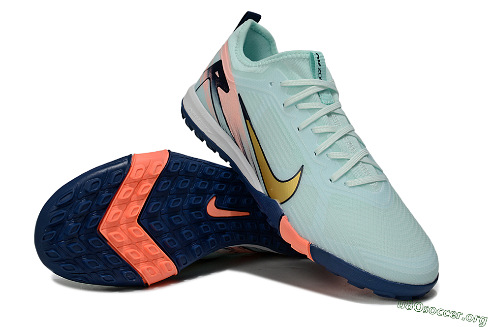 Nike Air Zoom Mercurial Vapor 16 Pro TF Football Shoes - Jade/Gold/Pink 0