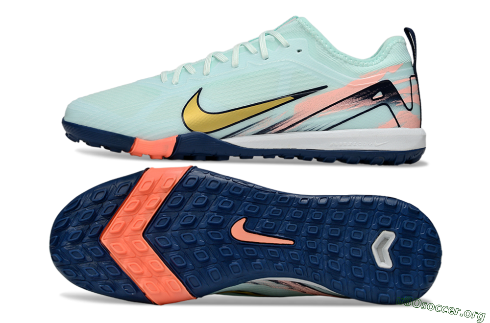 Nike Air Zoom Mercurial Vapor 16 Pro TF Football Shoes - Jade/Gold/Pink 1