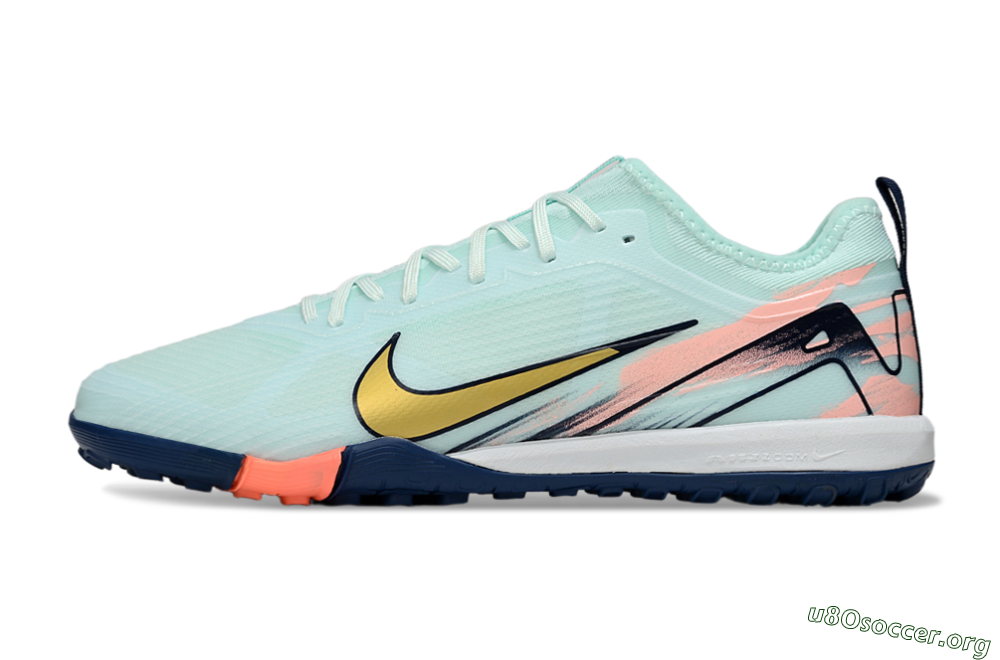 Nike Air Zoom Mercurial Vapor 16 Pro TF Football Shoes - Jade/Gold/Pink 3