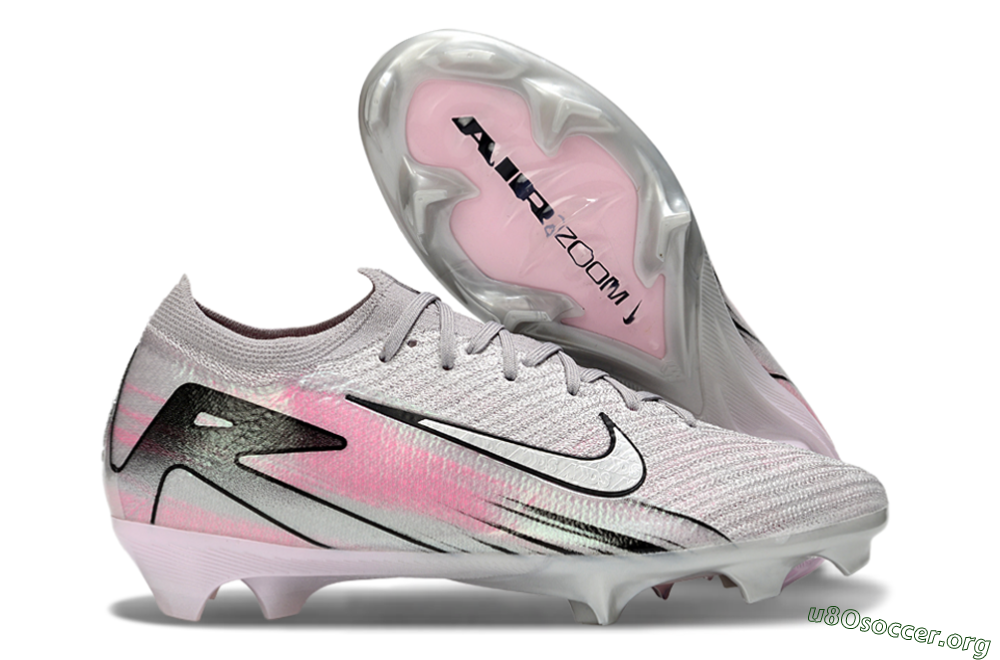 Nike Air Zoom Mercurial Vapor 16 Elite FG Football Boots - Silver/Pink/Black 2