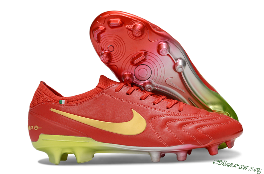 Nike Tiempo Legend 10 Elite FG Football Boots - Red/Gold/Yellow 2