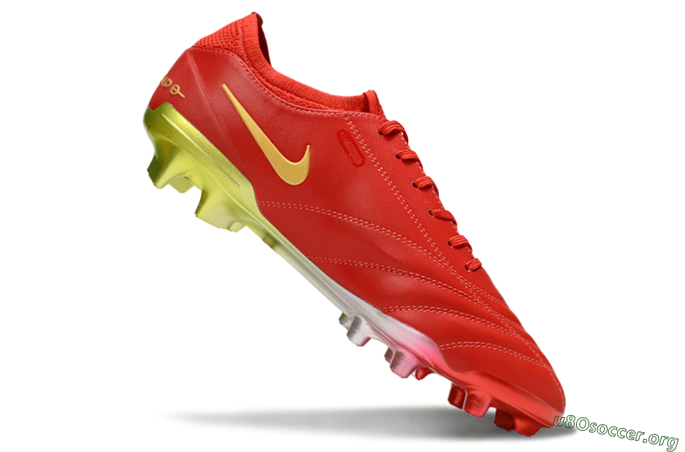 Nike Tiempo Legend 10 Elite FG Football Boots - Red/Gold/Yellow 4