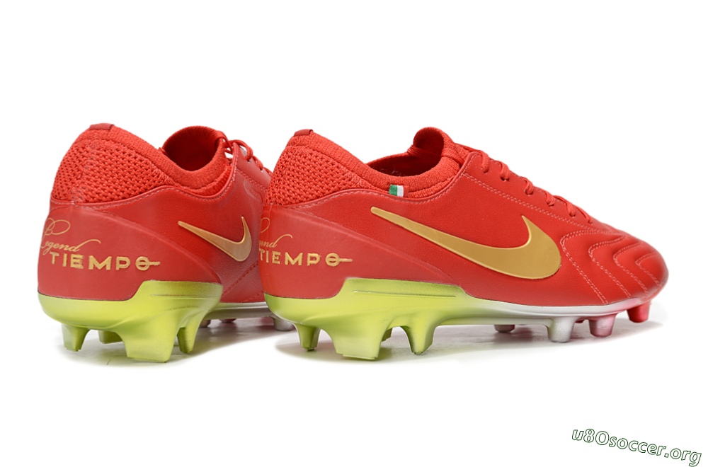 Nike Tiempo Legend 10 Elite FG Football Boots - Red/Gold/Yellow 6