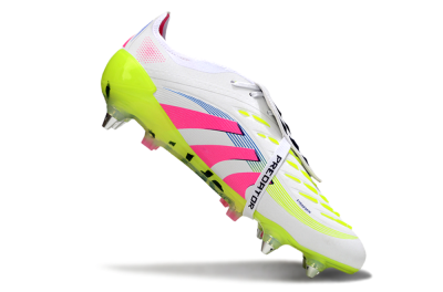 Adidas Predator 25 Elite Foldover Tongue SG Football Boots - White/Pink/Yellow