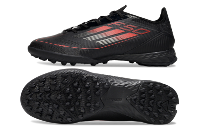 Adidas F50 Pro TF Football Shoes - Black/Red/Silver