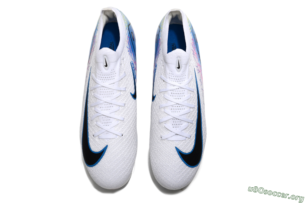 Nike Air Zoom Mercurial Vapor 16 Elite FG Football Boots - White/Black/Blue 4