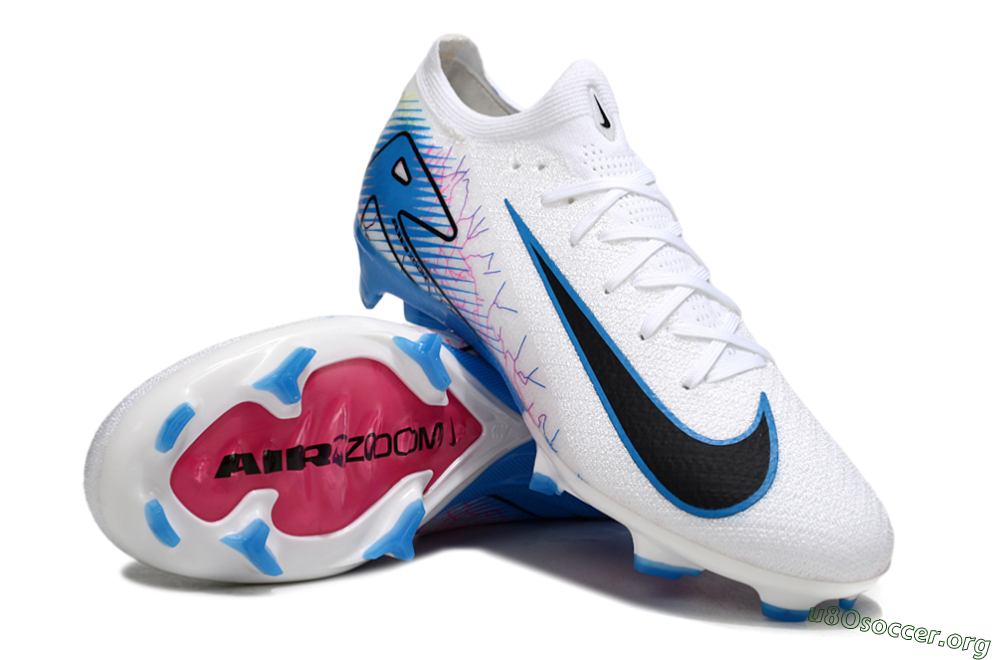 Nike Air Zoom Mercurial Vapor 16 Elite FG Football Boots - White/Black/Blue 0