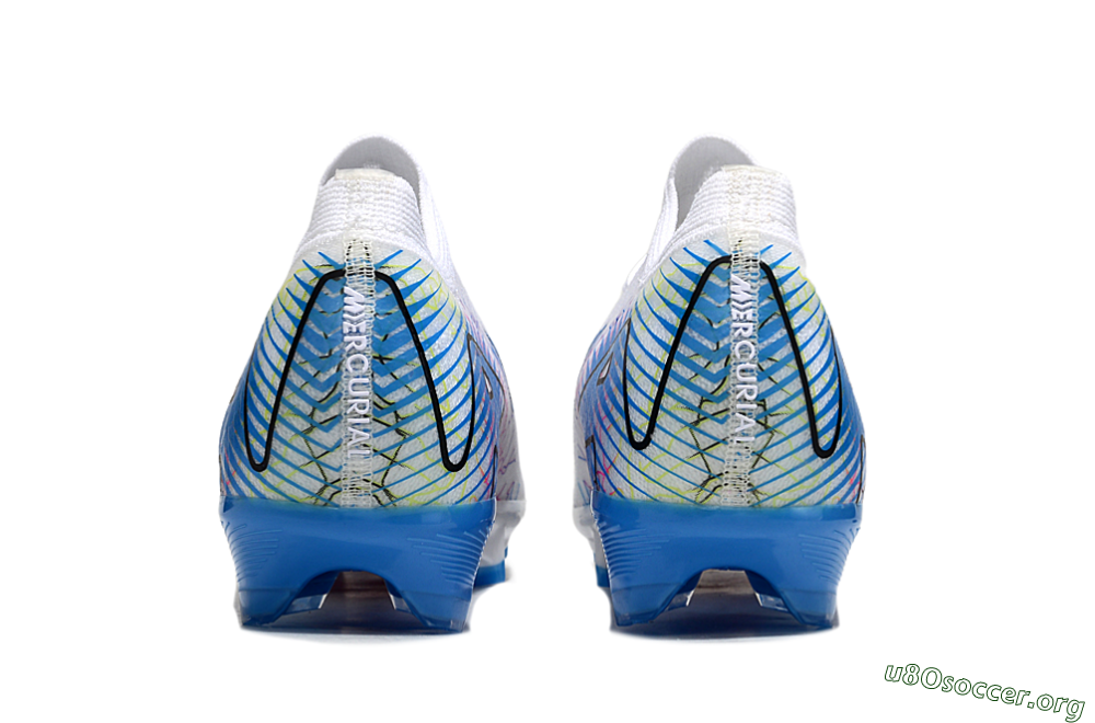 Nike Air Zoom Mercurial Vapor 16 Elite FG Football Boots - White/Black/Blue 5