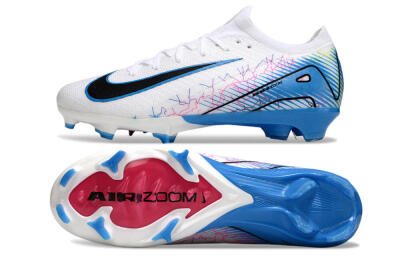 Nike Air Zoom Mercurial Vapor 16 Elite FG Football Boots - White/Black/Blue