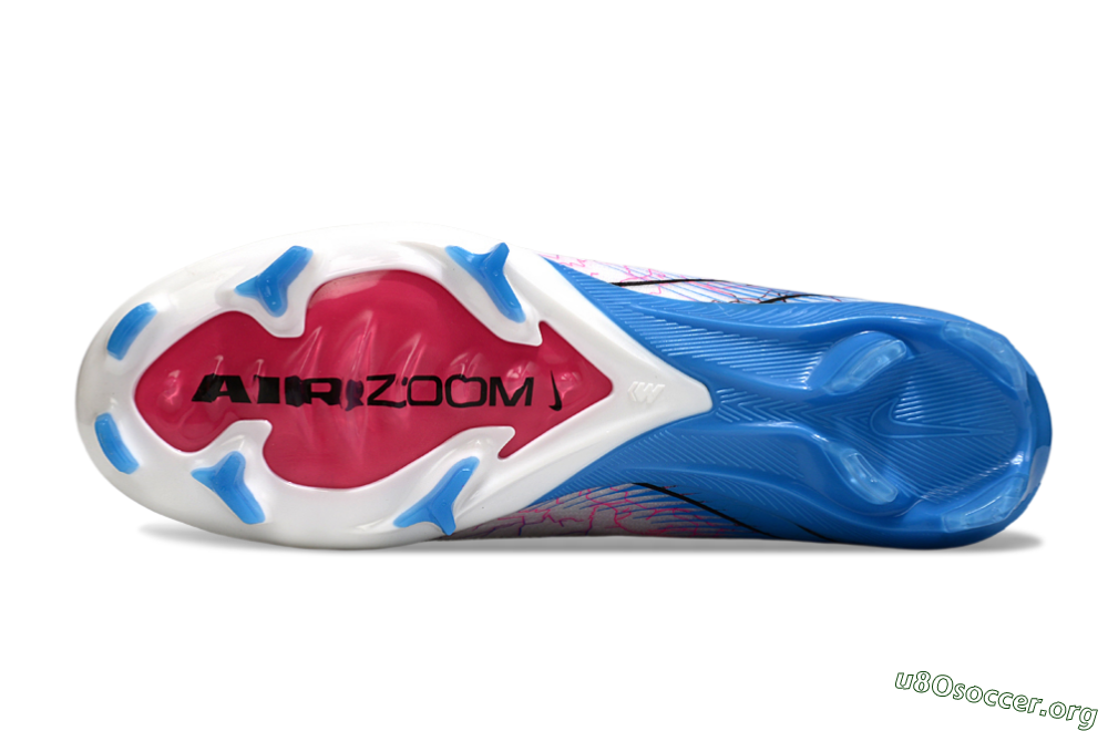 Nike Air Zoom Mercurial Vapor 16 Elite FG Football Boots - White/Black/Blue 6