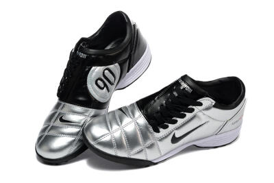 Nike Total 90 III TF Football Shoes - Silver/Black/White