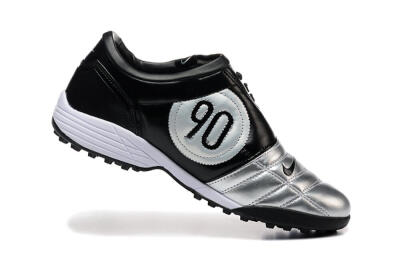 Nike Total 90 III TF Football Shoes - Silver/Black/White