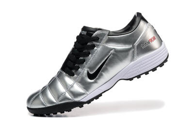Nike Total 90 III TF Football Shoes - Silver/Black/White
