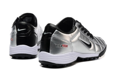 Nike Total 90 III TF Football Shoes - Silver/Black/White