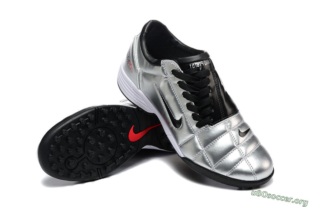 Nike Total 90 III TF Football Shoes - Silver/Black/White 4