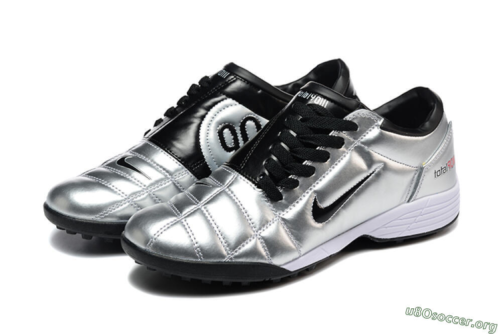 Nike Total 90 III TF Football Shoes - Silver/Black/White 5