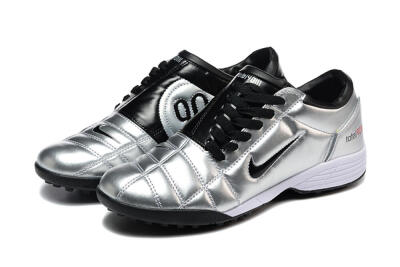 Nike Total 90 III TF Football Shoes - Silver/Black/White