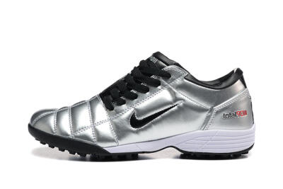 Nike Total 90 III TF Football Shoes - Silver/Black/White