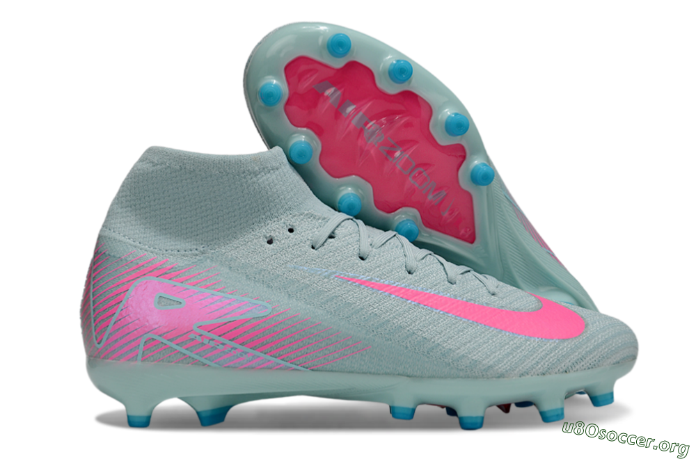 Nike Air Zoom Mercurial Superfly 10 Elite AG Football Boots - Jade/Pink 2