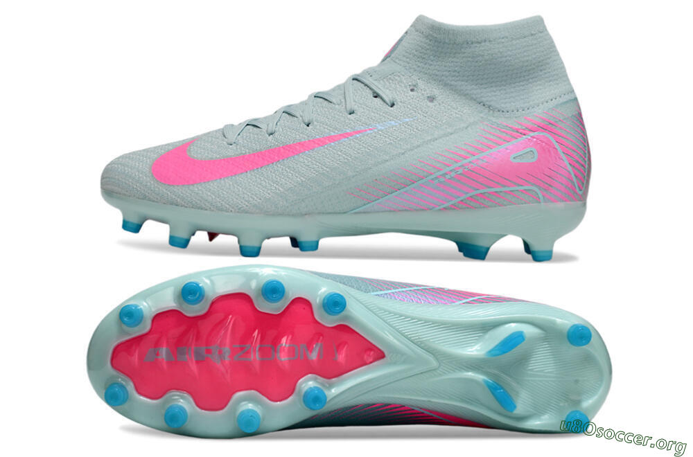 Nike Air Zoom Mercurial Superfly 10 Elite AG Football Boots - Jade/Pink 1