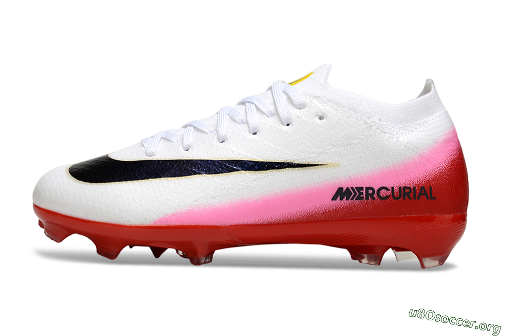 Nike Air Zoom Mercurial Vapor 16 Elite FG Football Boots - White/Black/Red 3