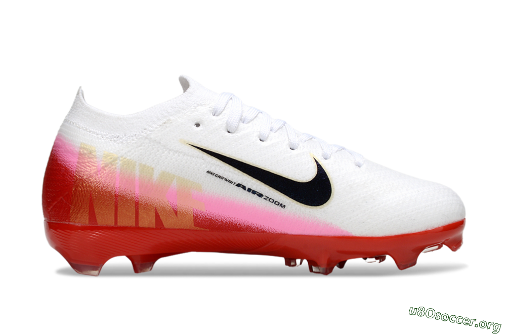 Nike Air Zoom Mercurial Vapor 16 Elite FG Football Boots - White/Black/Red 4