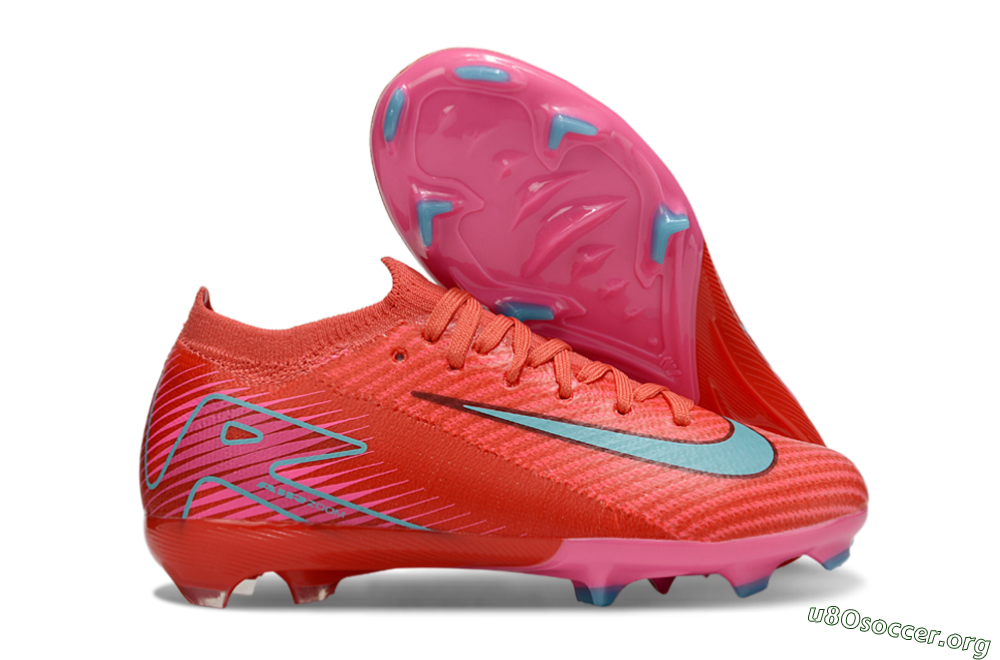 Nike Air Zoom Mercurial Vapor 16 Elite FG Football Boots - Red/Jade/White 2