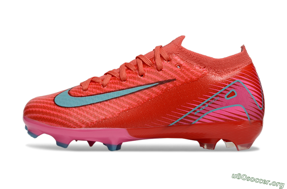 Nike Air Zoom Mercurial Vapor 16 Elite FG Football Boots - Red/Jade/White 3