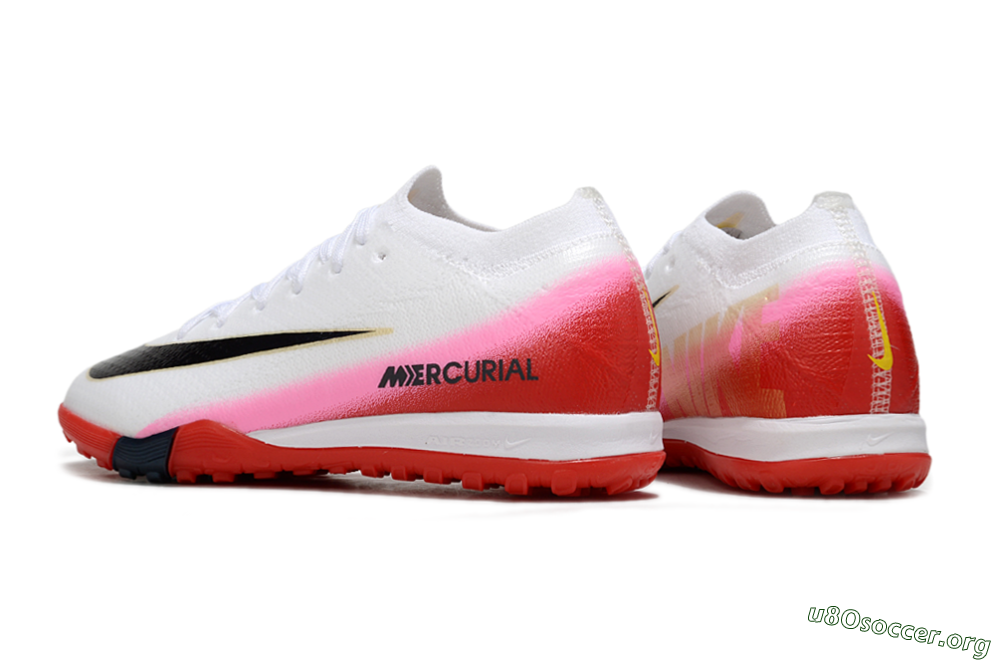 Nike Air Zoom Mercurial Vapor 16 Elite TF Football Shoes - White/Black/Red 4