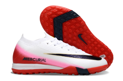 Nike Air Zoom Mercurial Vapor 16 Elite TF Football Shoes - White/Black/Red