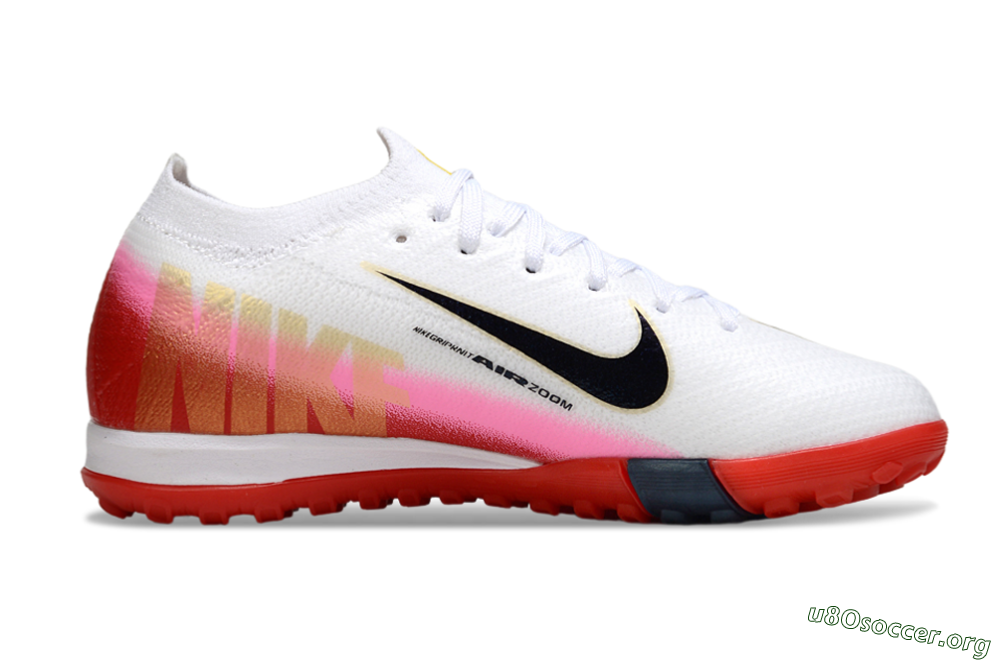 Nike Air Zoom Mercurial Vapor 16 Elite TF Football Shoes - White/Black/Red 5