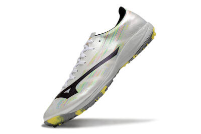 Mizuno Alpha Beta TF Football Shoes - White/Pink/Yellow