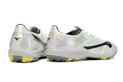 Mizuno Alpha Beta TF Football Shoes - White/Pink/Yellow