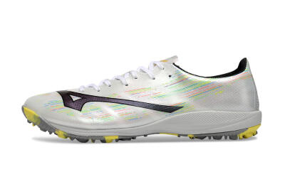 Mizuno Alpha Beta TF Football Shoes - White/Pink/Yellow