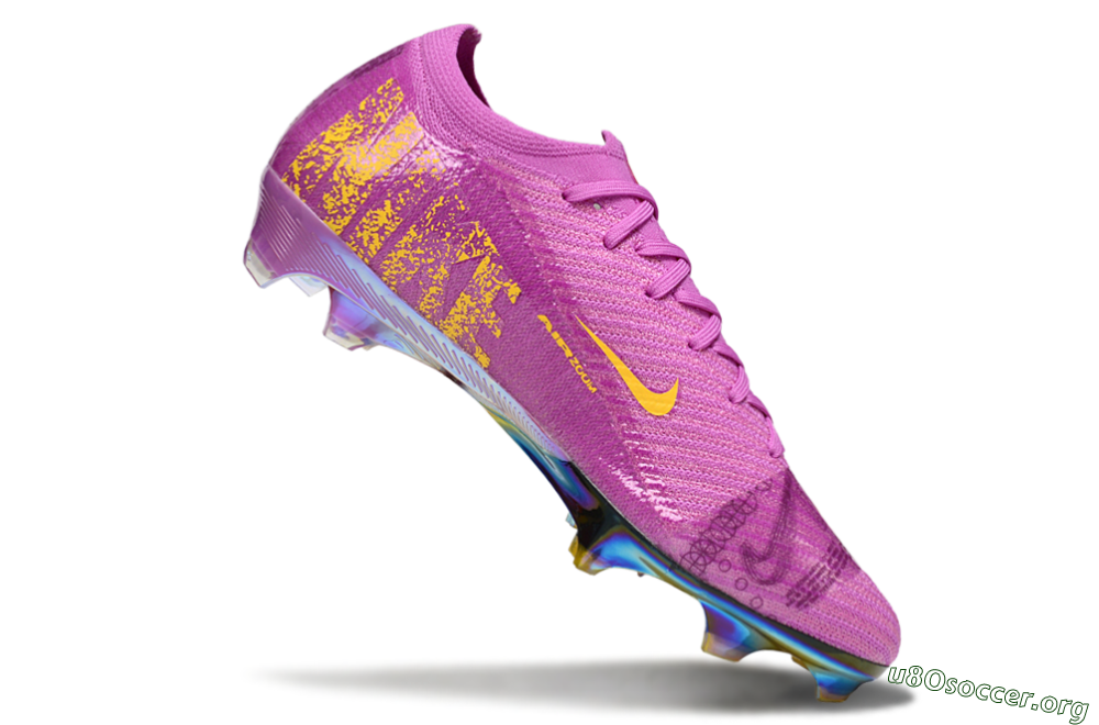 Nike Air Zoom Mercurial Vapor 16 Elite FG Football Boots - Purple/Yellow/Gold 4