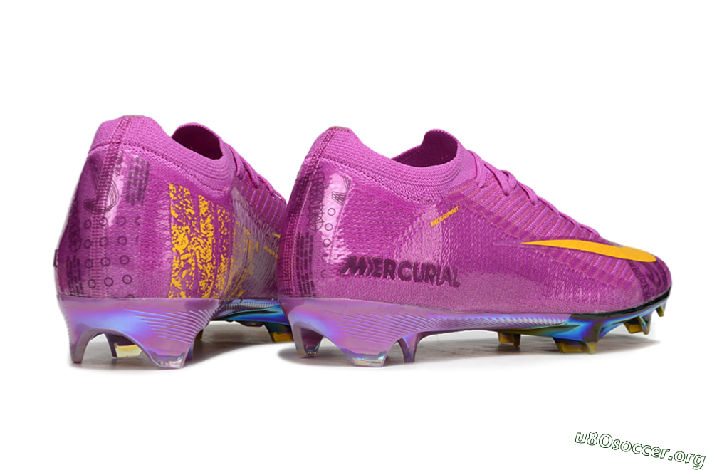 Nike Air Zoom Mercurial Vapor 16 Elite FG Football Boots - Purple/Yellow/Gold 6