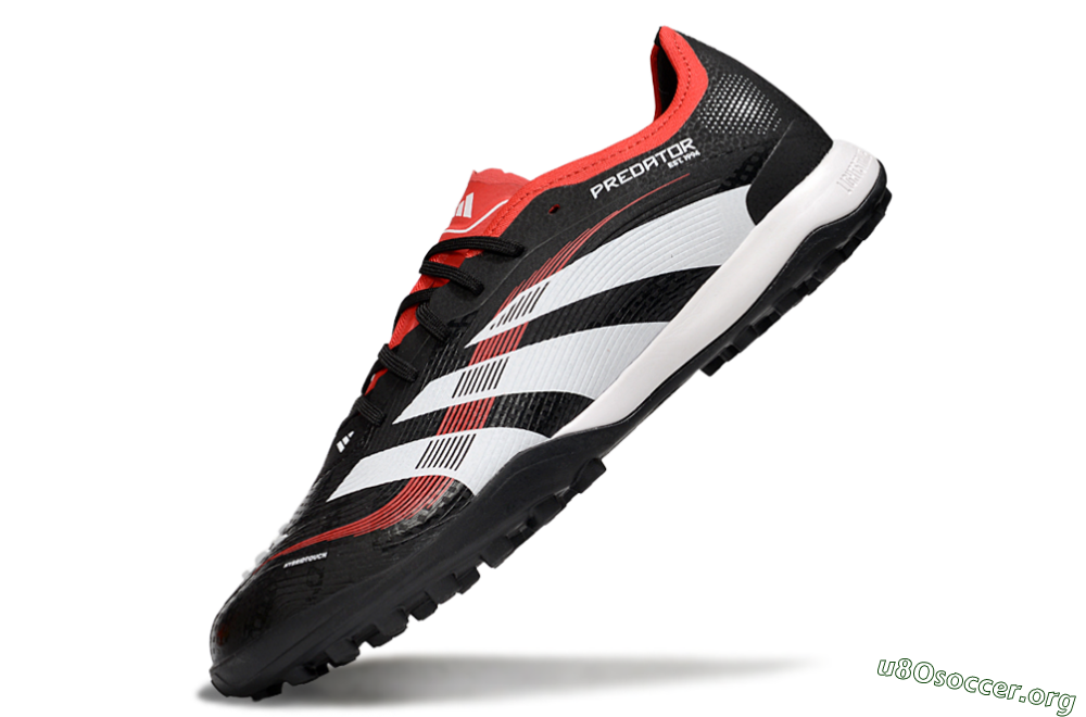 Adidas Predator 25 Elite TF Football Shoes - Black/White/Red 5