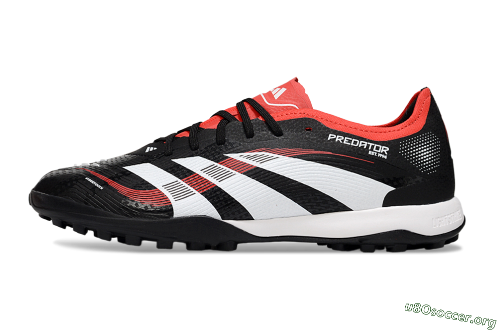 Adidas Predator 25 Elite TF Football Shoes - Black/White/Red 3