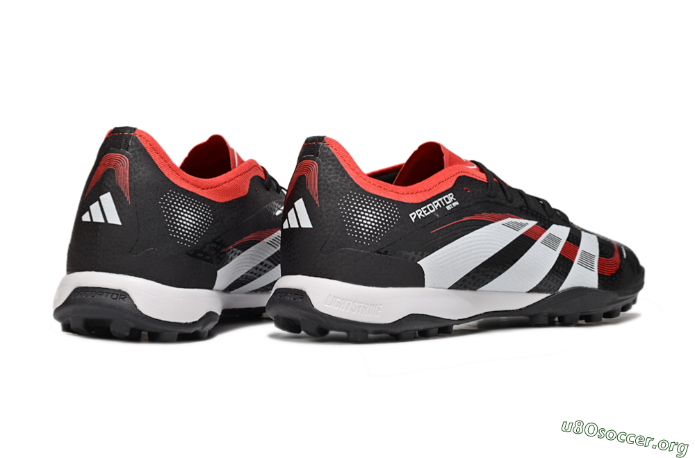 Adidas Predator 25 Elite TF Football Shoes - Black/White/Red 6