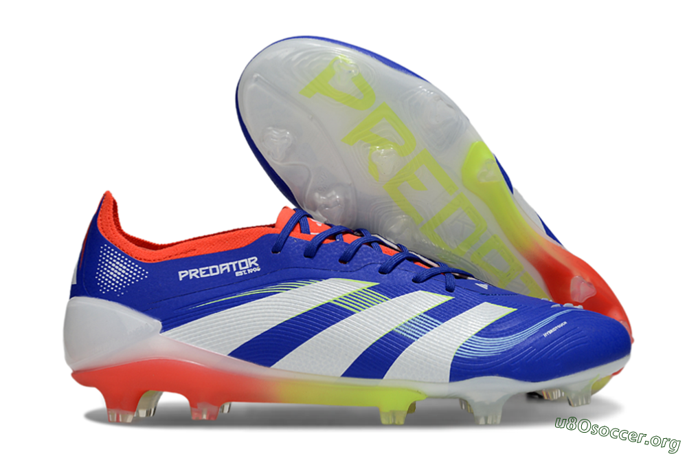 Adidas Predator 25 Elite FG Football Boots - Blue/White/Red 2