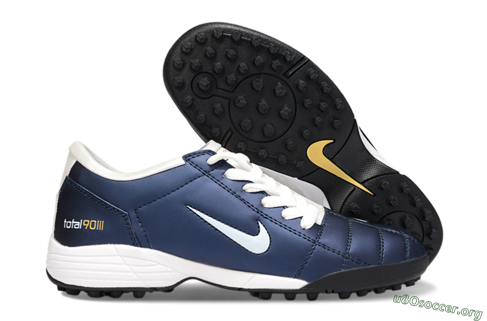 Nike Total 90 III TF Football Shoes - Blue/White/Black 2