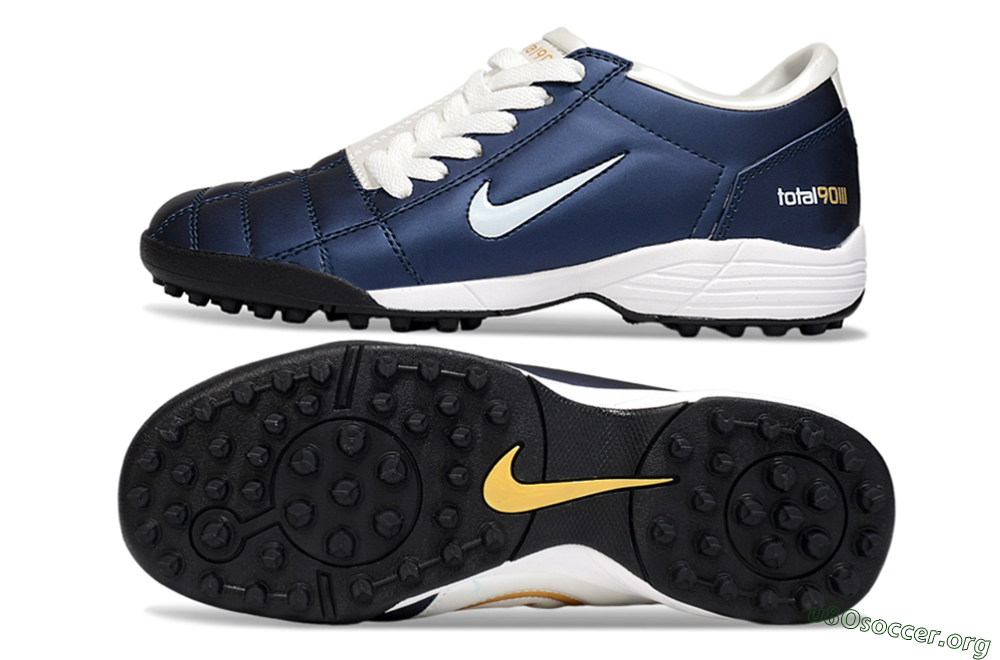 Nike Total 90 III TF Football Shoes - Blue/White/Black 1