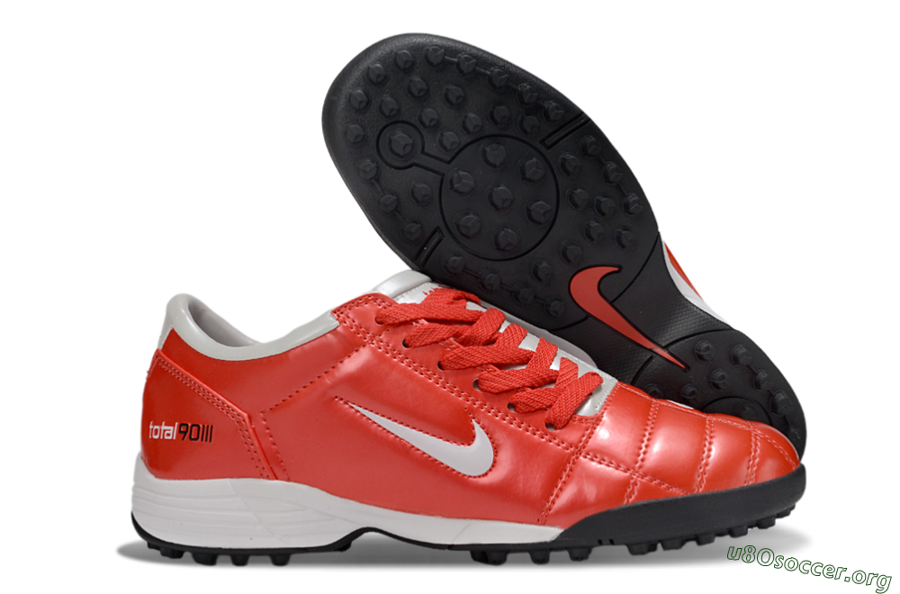 Nike Total 90 III TF Football Shoes - Red/White/Black 2