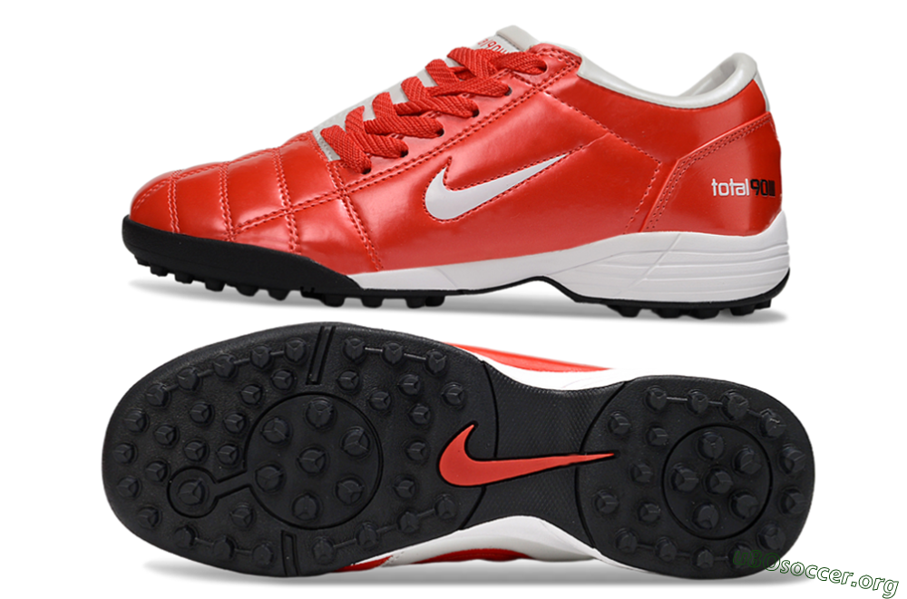 Nike Total 90 III TF Football Shoes - Red/White/Black 1