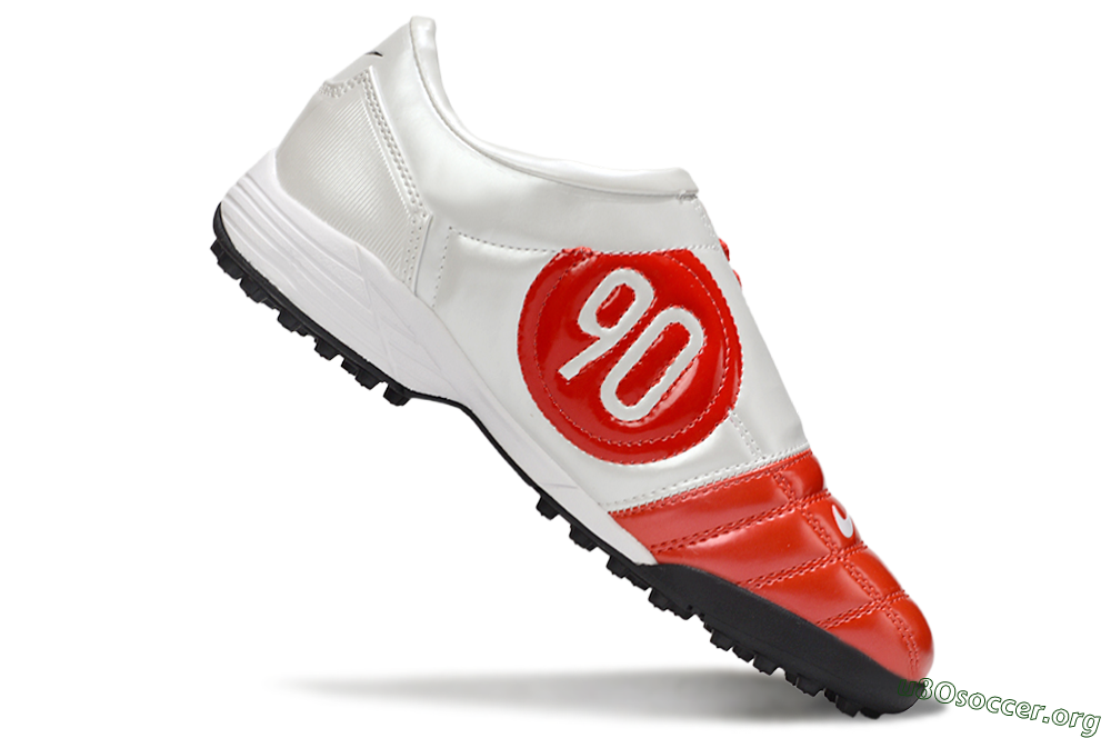 Nike Total 90 III TF Football Shoes - Red/White/Black 4
