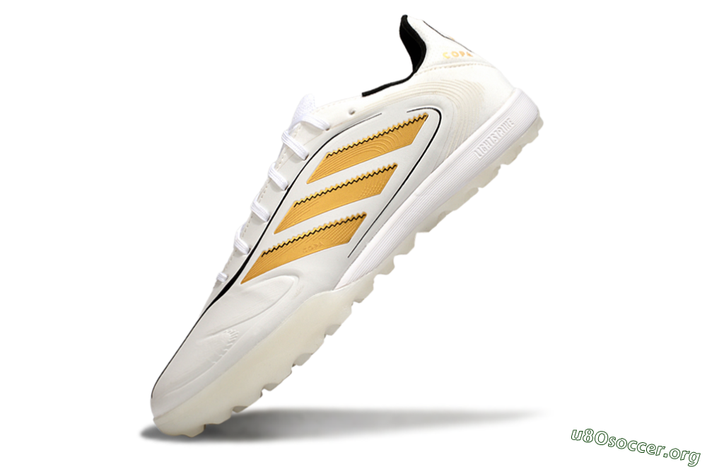 Adidas Copa Pure 3 TF Football Shoes - White/Gold/Black 5