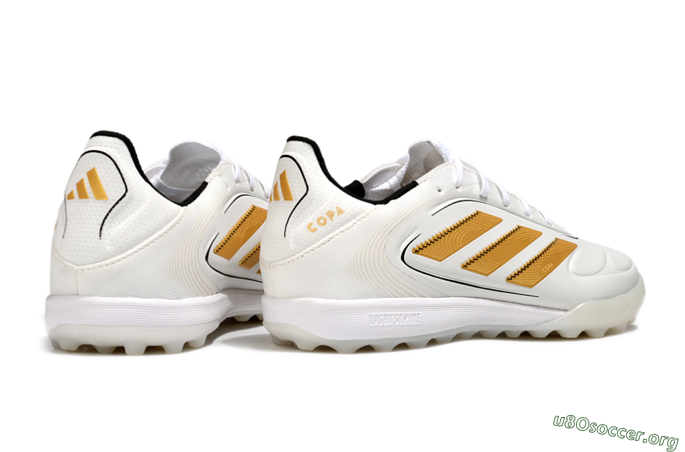 Adidas Copa Pure 3 TF Football Shoes - White/Gold/Black 6