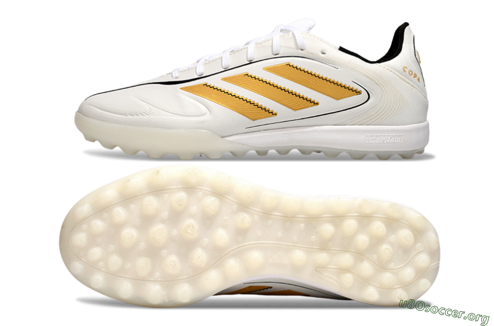 Adidas Copa Pure 3 TF Football Shoes - White/Gold/Black 1