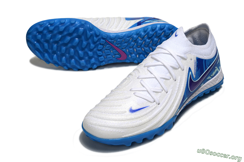Nike Phantom GX 2 Elite TF Football Shoes - White/Blue 0